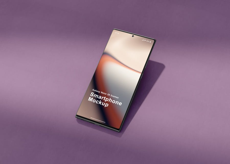 一套少见的手机Galaxy Note20 屏幕手机样机场景PSD素材