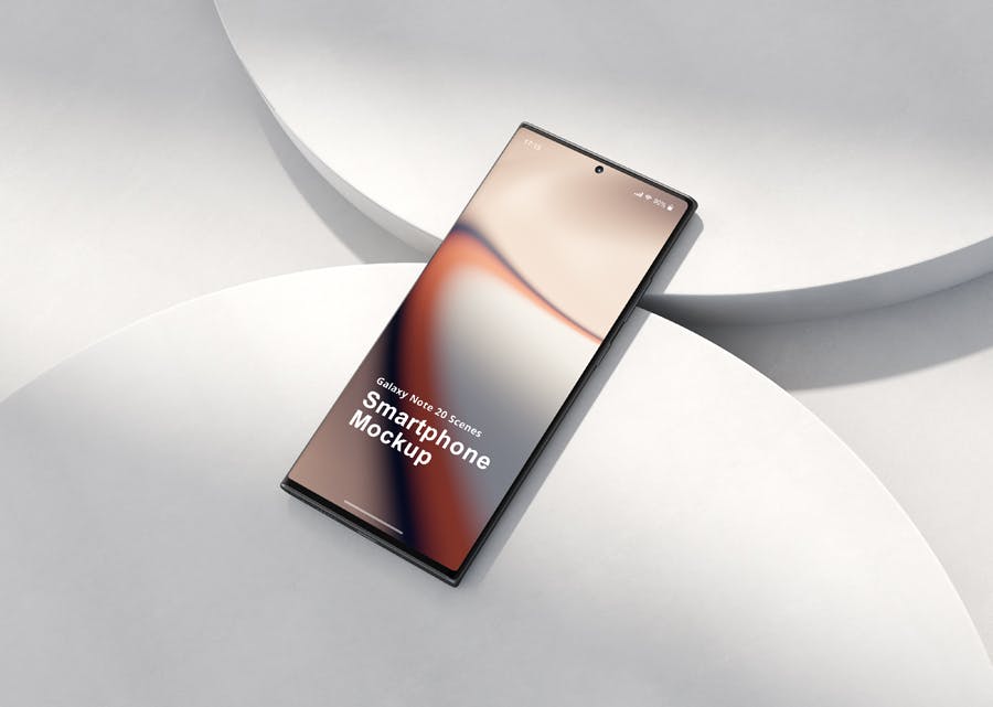 一套少见的手机Galaxy Note20 屏幕手机样机场景PSD素材