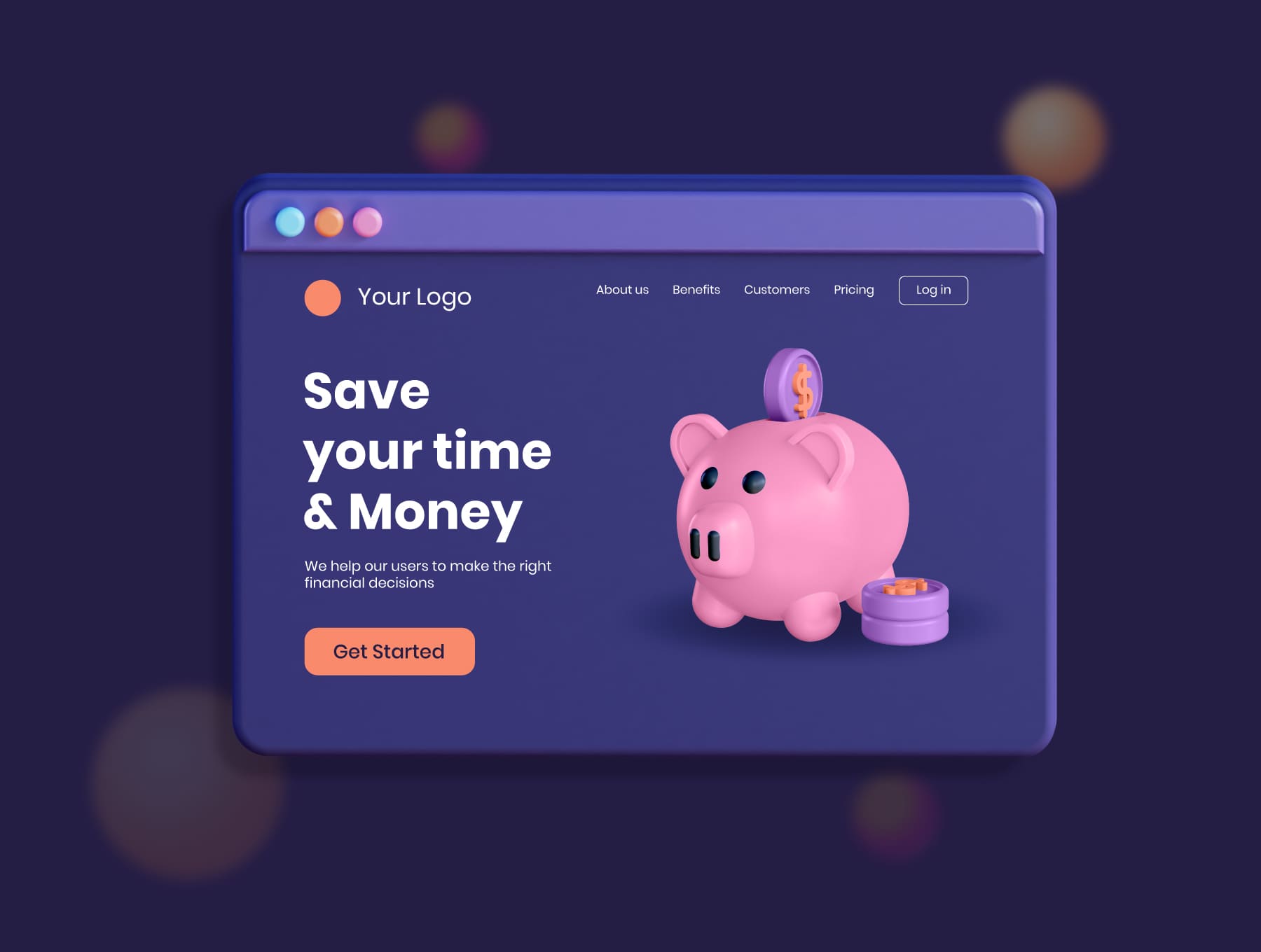 25个金融商业类3D图标ICON素材