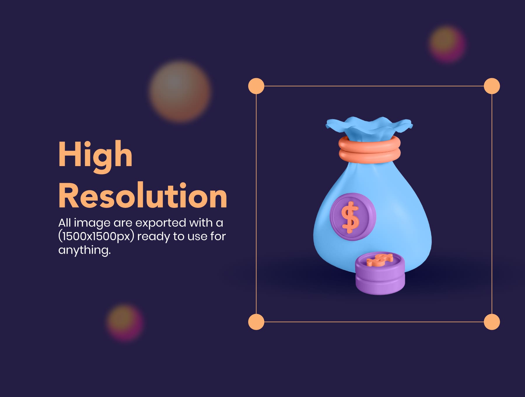 25个金融商业类3D图标ICON素材