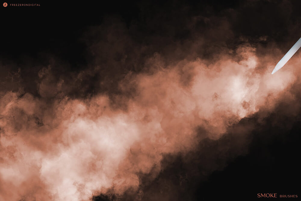 非常逼真的烟雾烟尘Procreate笔刷