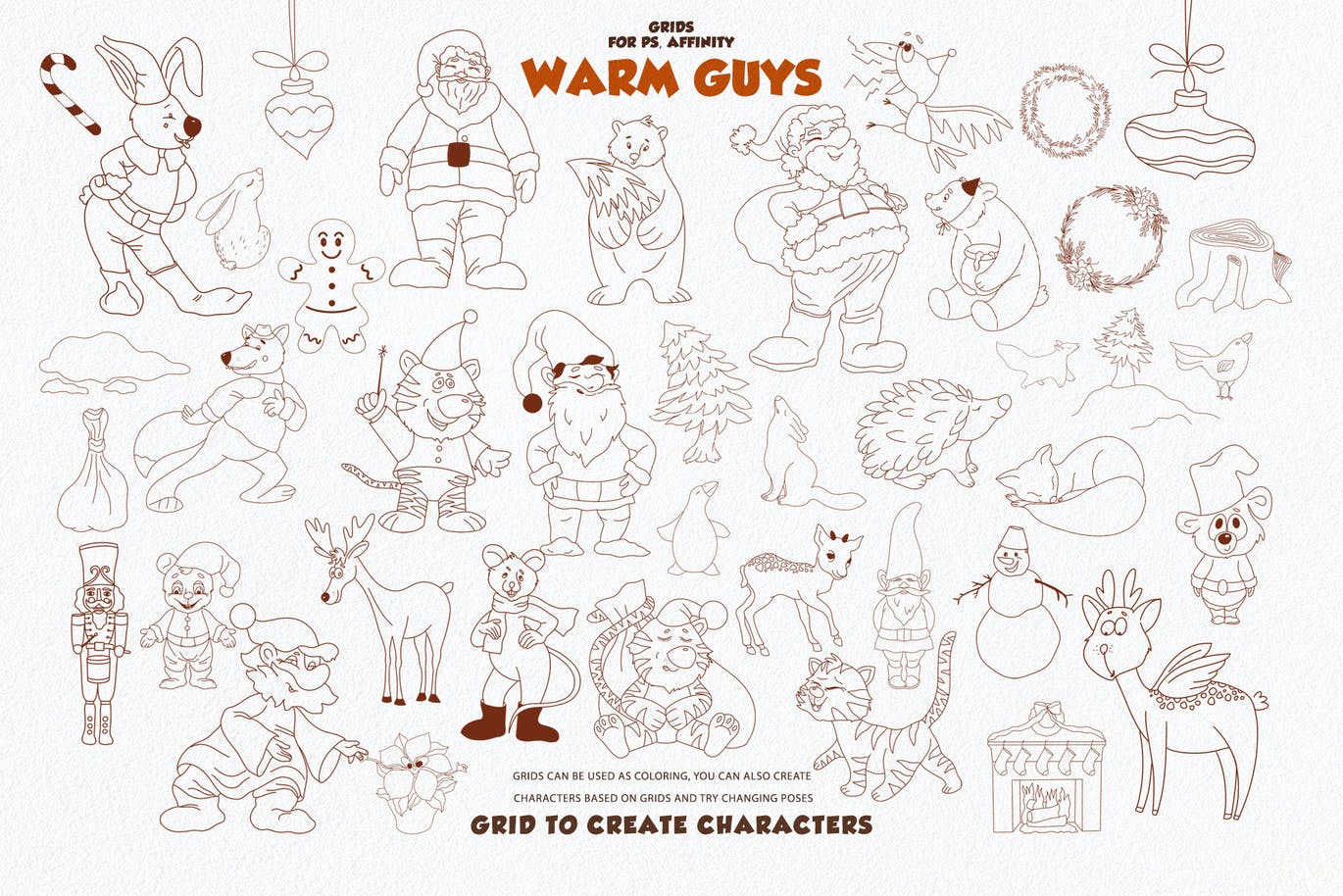 40个用途多样的手绘风格PS笔刷素材包