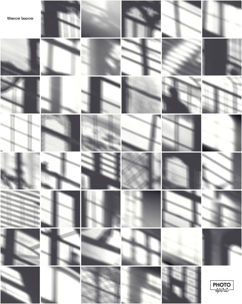 一套非常逼真的窗户阴影照片叠层JPG素材