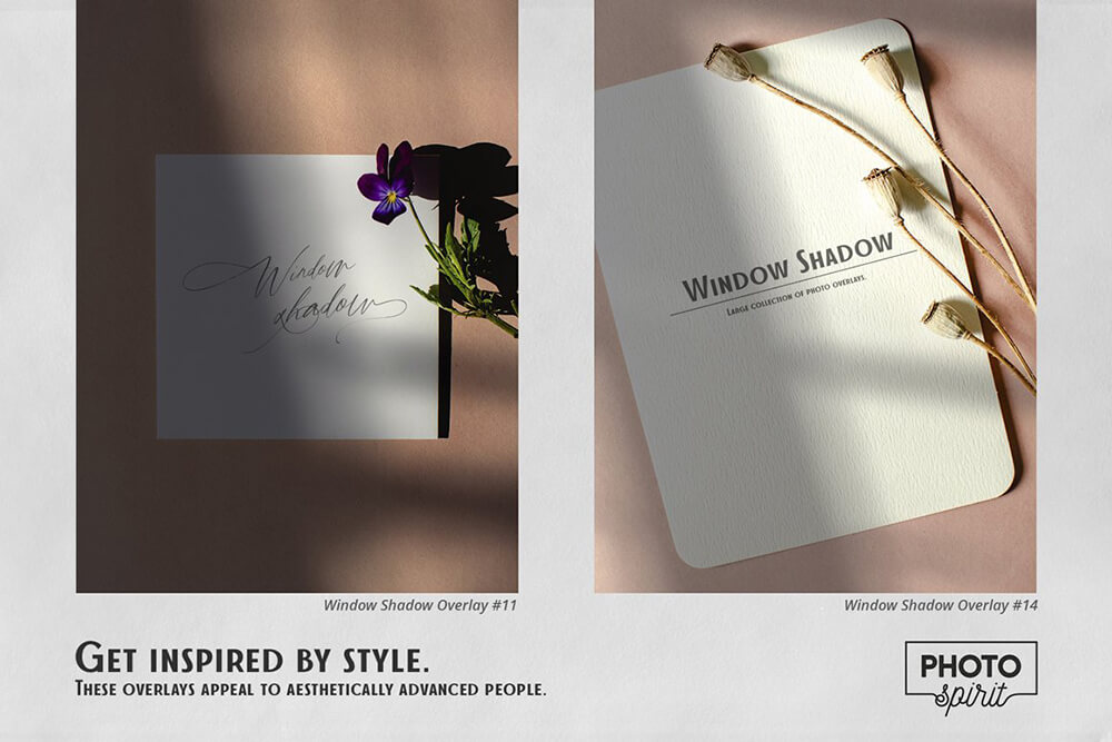 一套非常逼真的窗户阴影照片叠层JPG素材