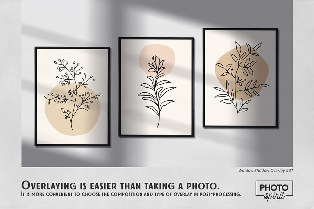 一套非常逼真的窗户阴影照片叠层JPG素材