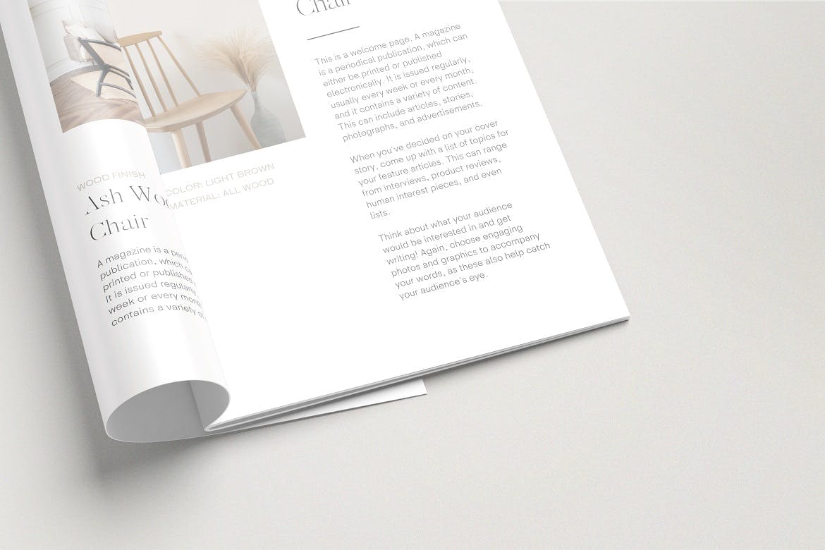 一套宣传册画册目录内页PSD模型素材