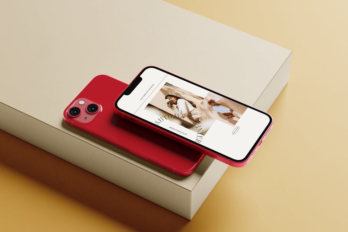 高端iPhone 13手机产品PSD模型素材