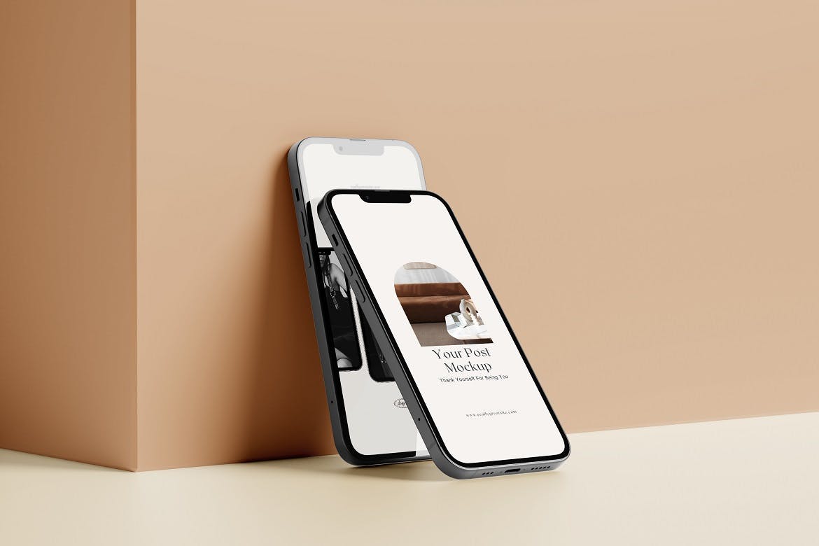 高端iPhone 13手机产品PSD模型素材