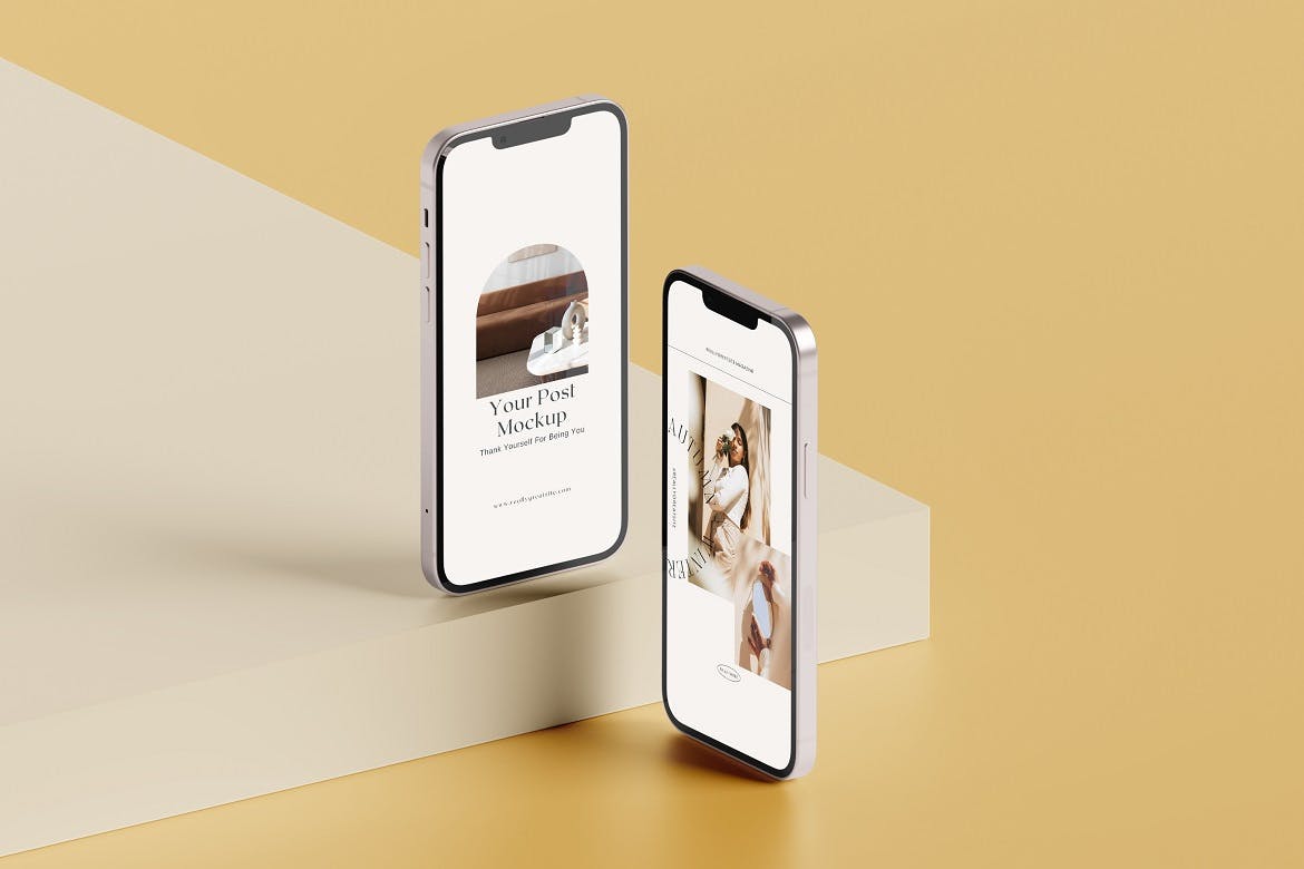 高端iPhone 13手机产品PSD模型素材