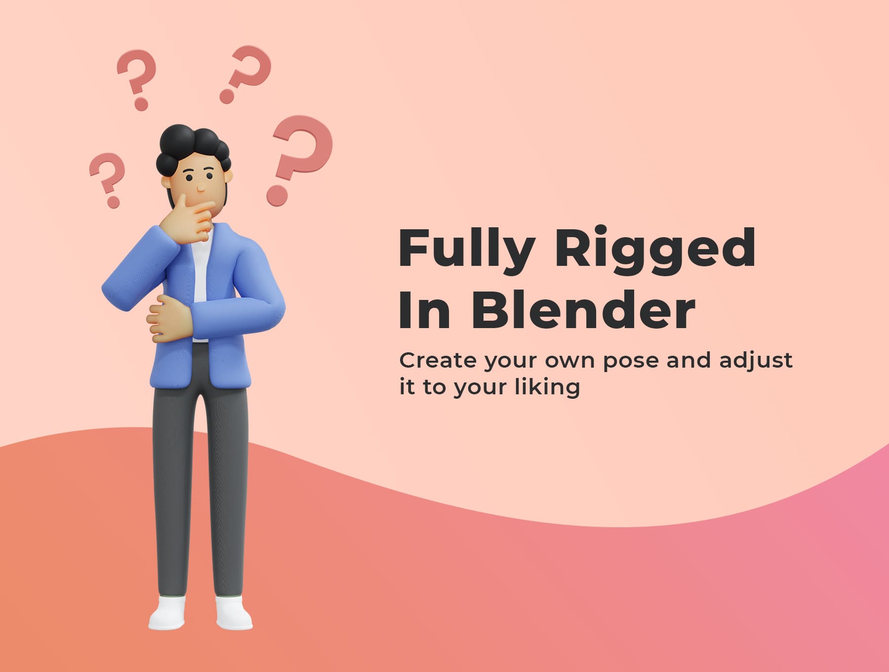 39个带场景元素的高品质3D人物模型素材