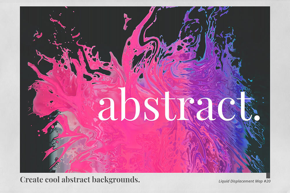 液体扭曲置换贴图效果PSD素材模板