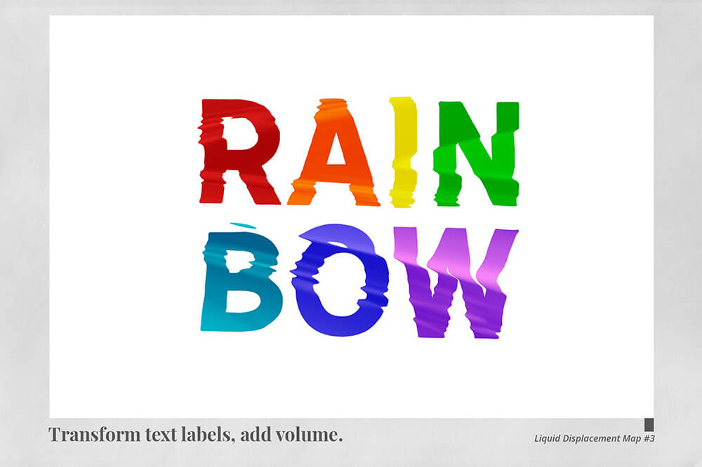 液体扭曲置换贴图效果PSD素材模板