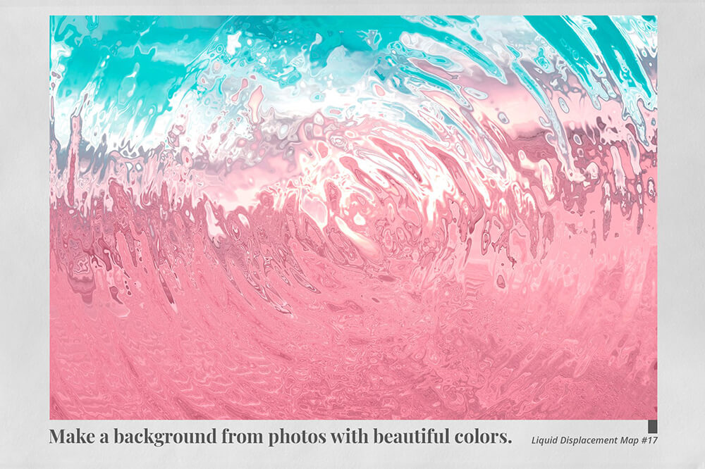 液体扭曲置换贴图效果PSD素材模板