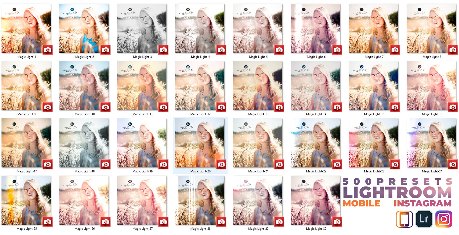 500个适合摄影师的照片调色滤镜LR预设，总有一个适合你