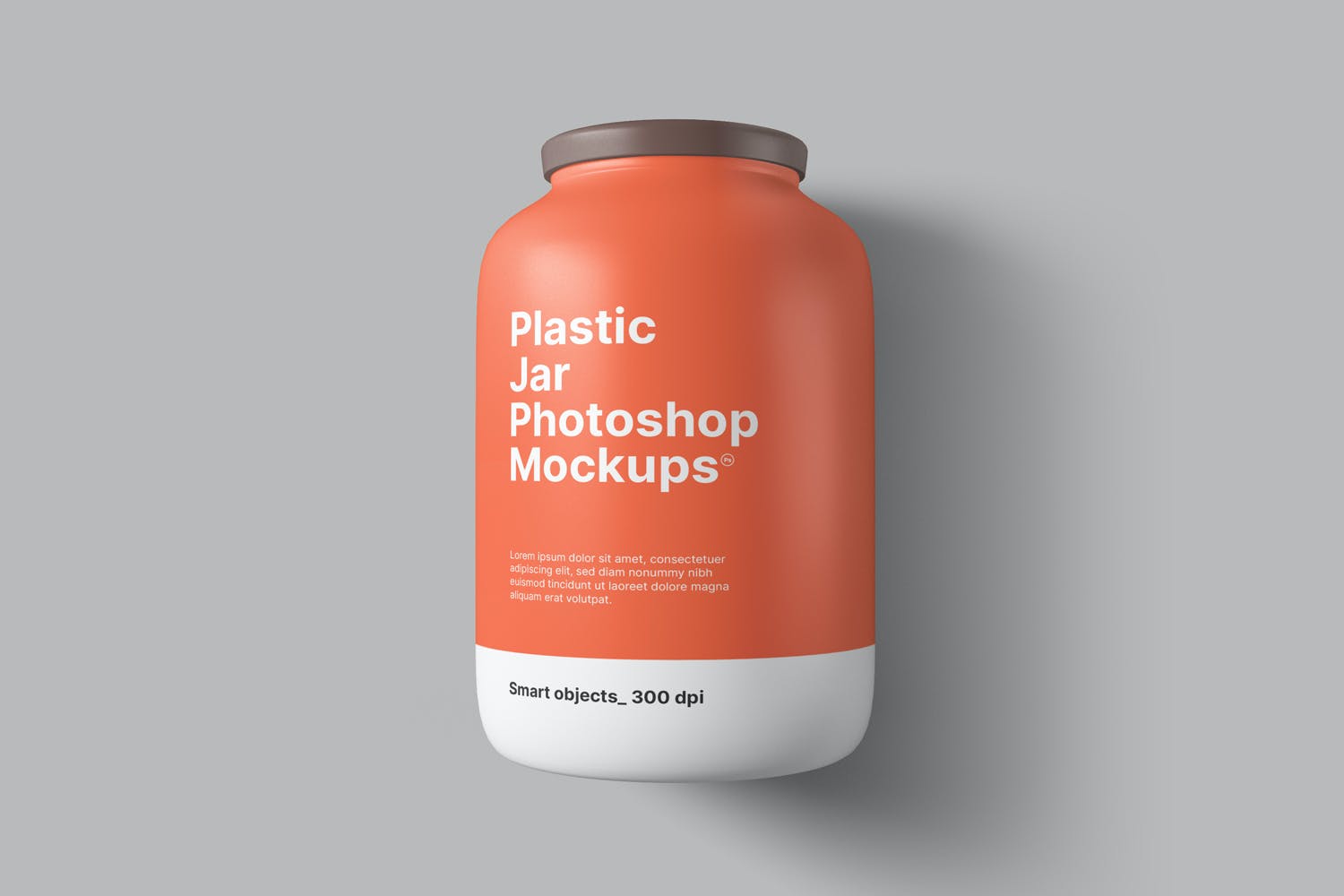 逼真塑料罐模型PSD素材样机