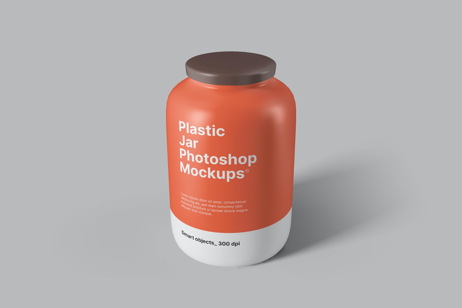 逼真塑料罐模型PSD素材样机