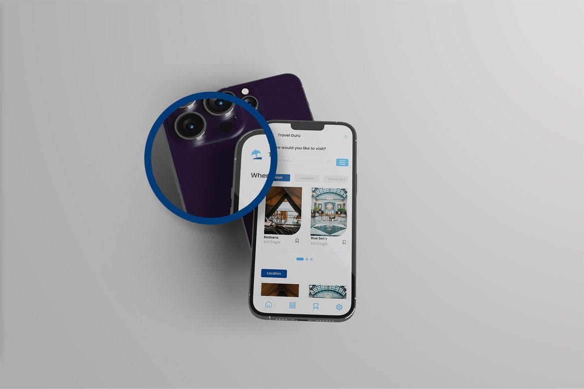 一套高端智能手机苹果手机产品PSD样机素材