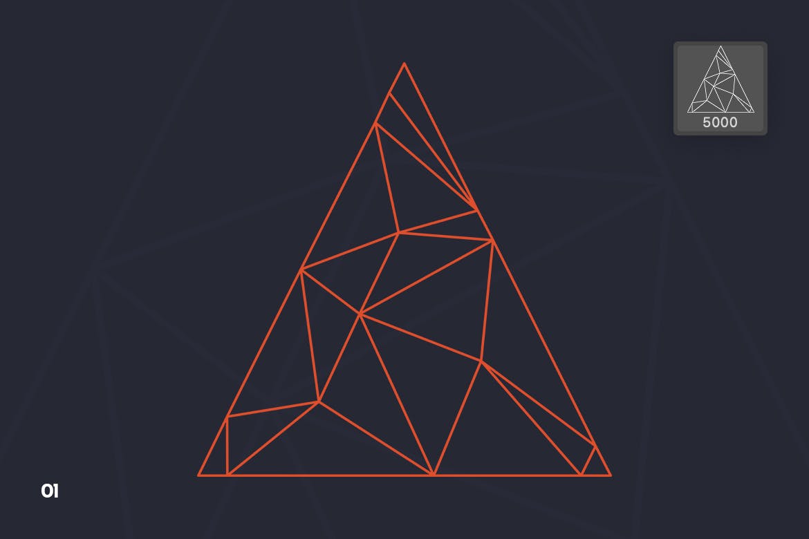 一套几何图形PS笔刷画笔素材