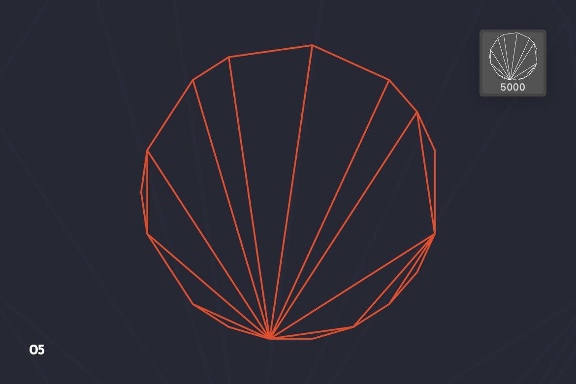 一套几何图形PS笔刷画笔素材