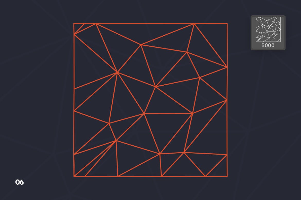 一套几何图形PS笔刷画笔素材