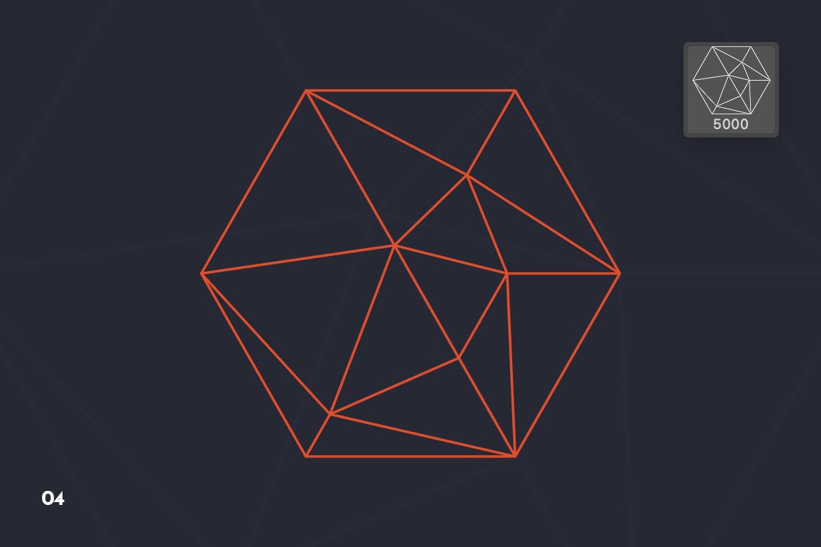 一套几何图形PS笔刷画笔素材