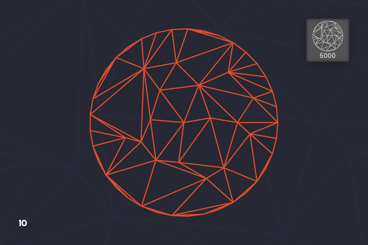 一套几何图形PS笔刷画笔素材