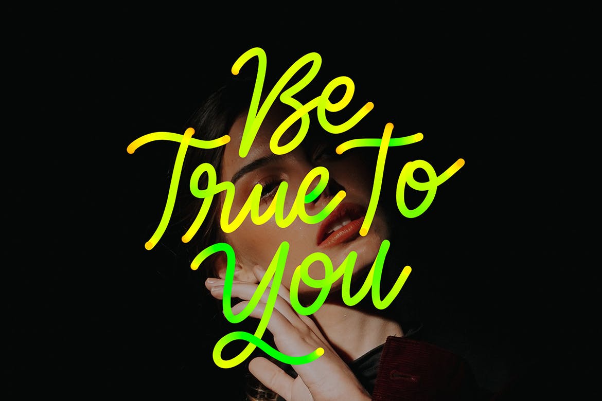 15个Procreate单线刻字笔刷素材