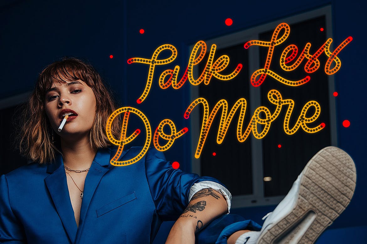 15个Procreate单线刻字笔刷素材