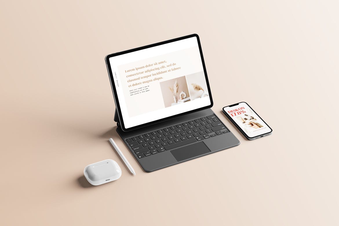 高品质iPad、iPhone APP UI 样机PSD素材