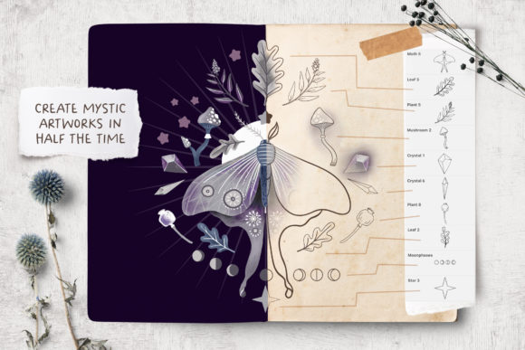 拥有神秘元素的印章Procreate笔刷素材