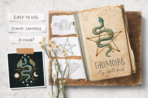 拥有神秘元素的印章Procreate笔刷素材