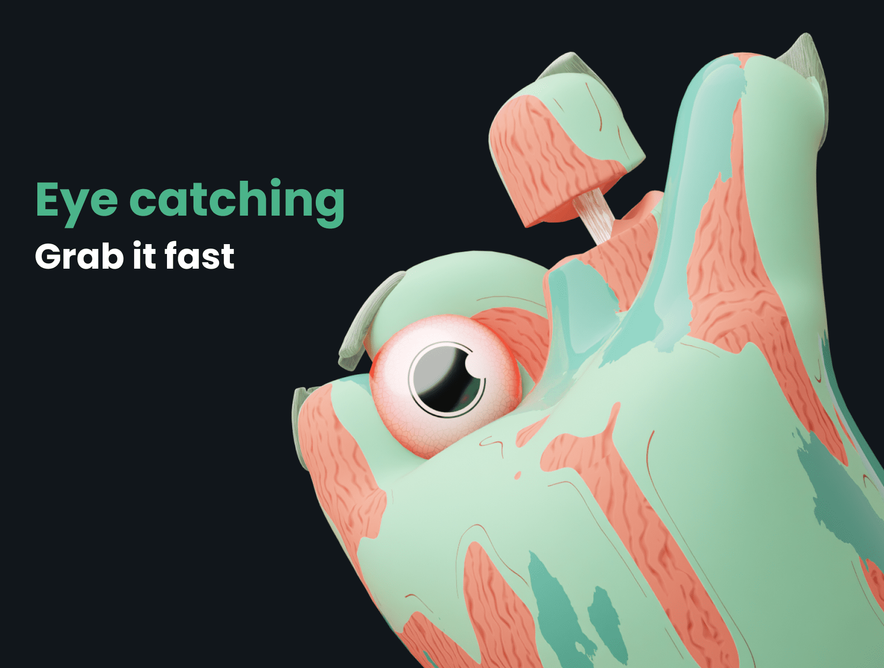 40个恐怖又特别的绿色3D手持手机素材包