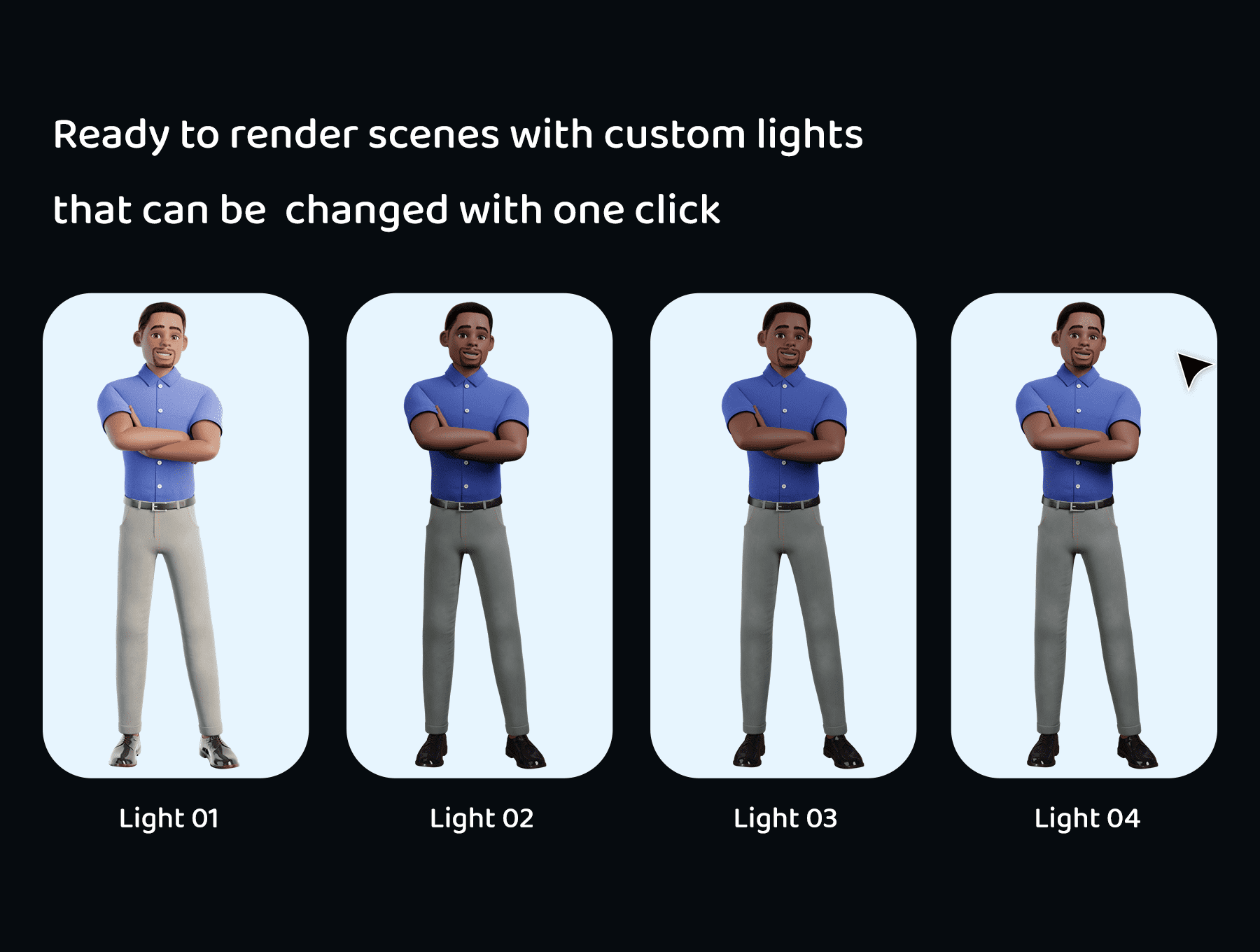 一套3D男性角色姿势库素材包（Blender）