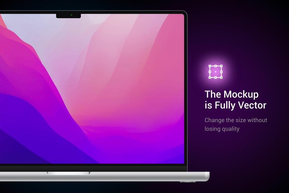 新款MacBook Pro 2021苹果电脑矢量样机素材