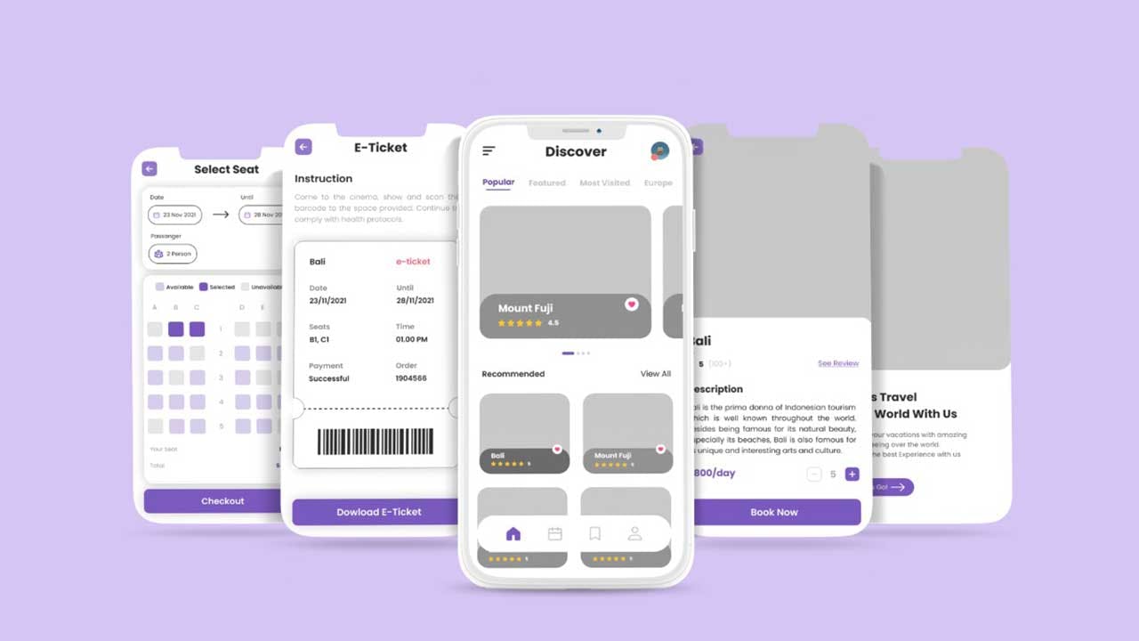 6个轻量级设计中规中矩的旅游类APP UI 界面素材