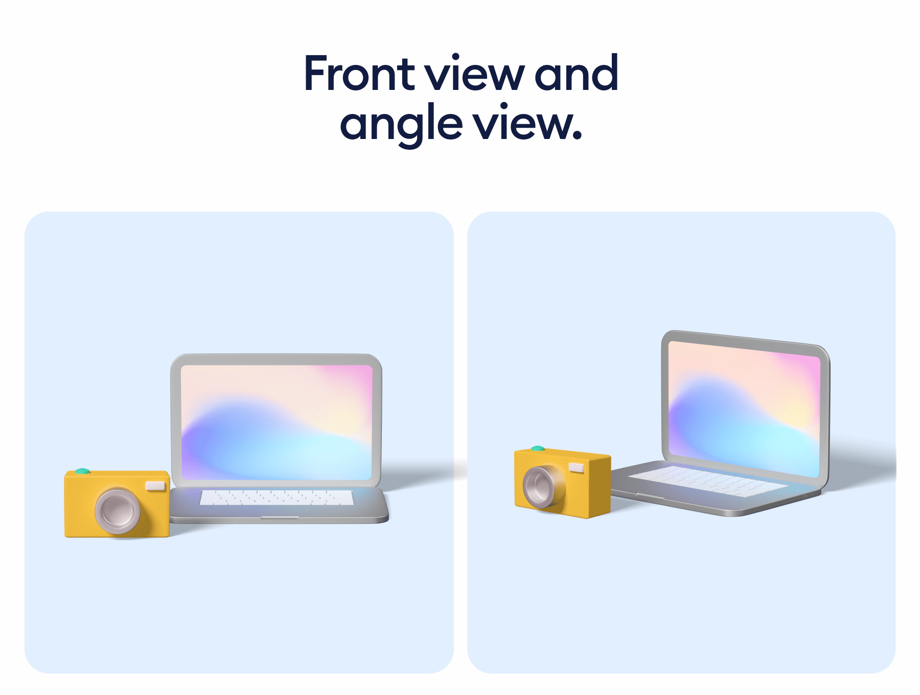 250个不同角度元素3D图标Blender素材包
