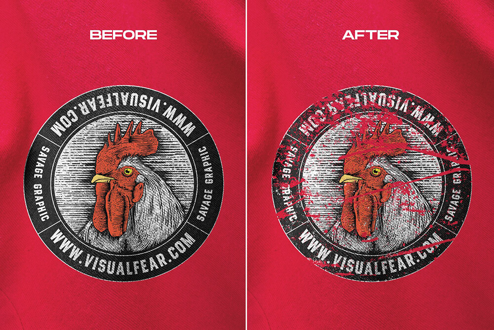 一套复古破裂做旧的纹理图片笔刷素材