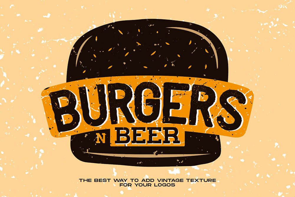 一套复古破裂做旧的纹理图片笔刷素材