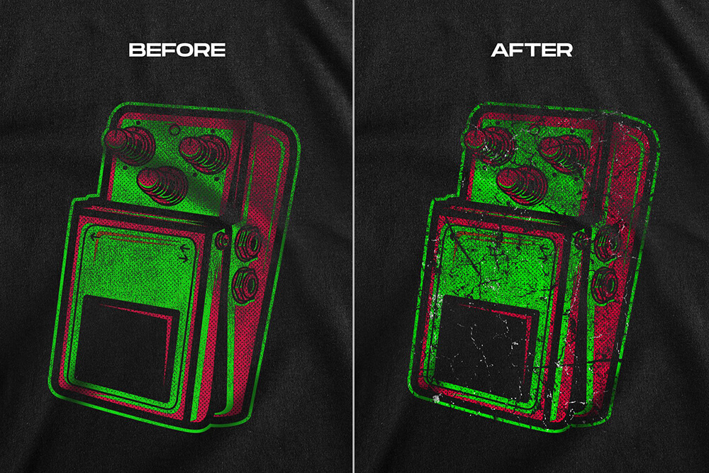 一套复古破裂做旧的纹理图片笔刷素材