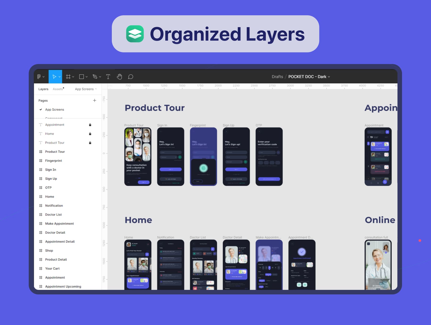 23个在线医生咨询应用APP UI KIT素材（ Figma）