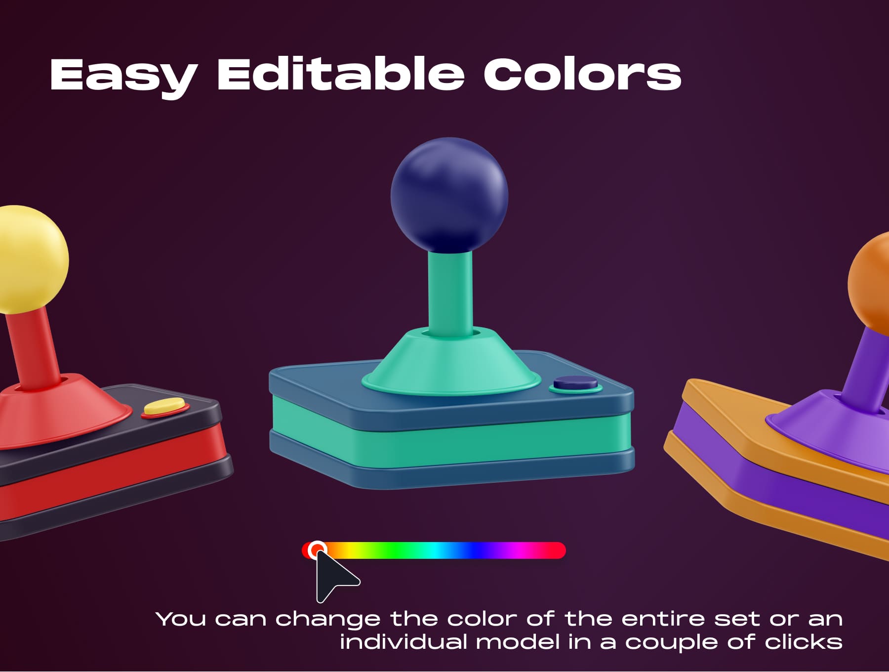 20多个用于网站APP等场景的3D游戏主题图标素材