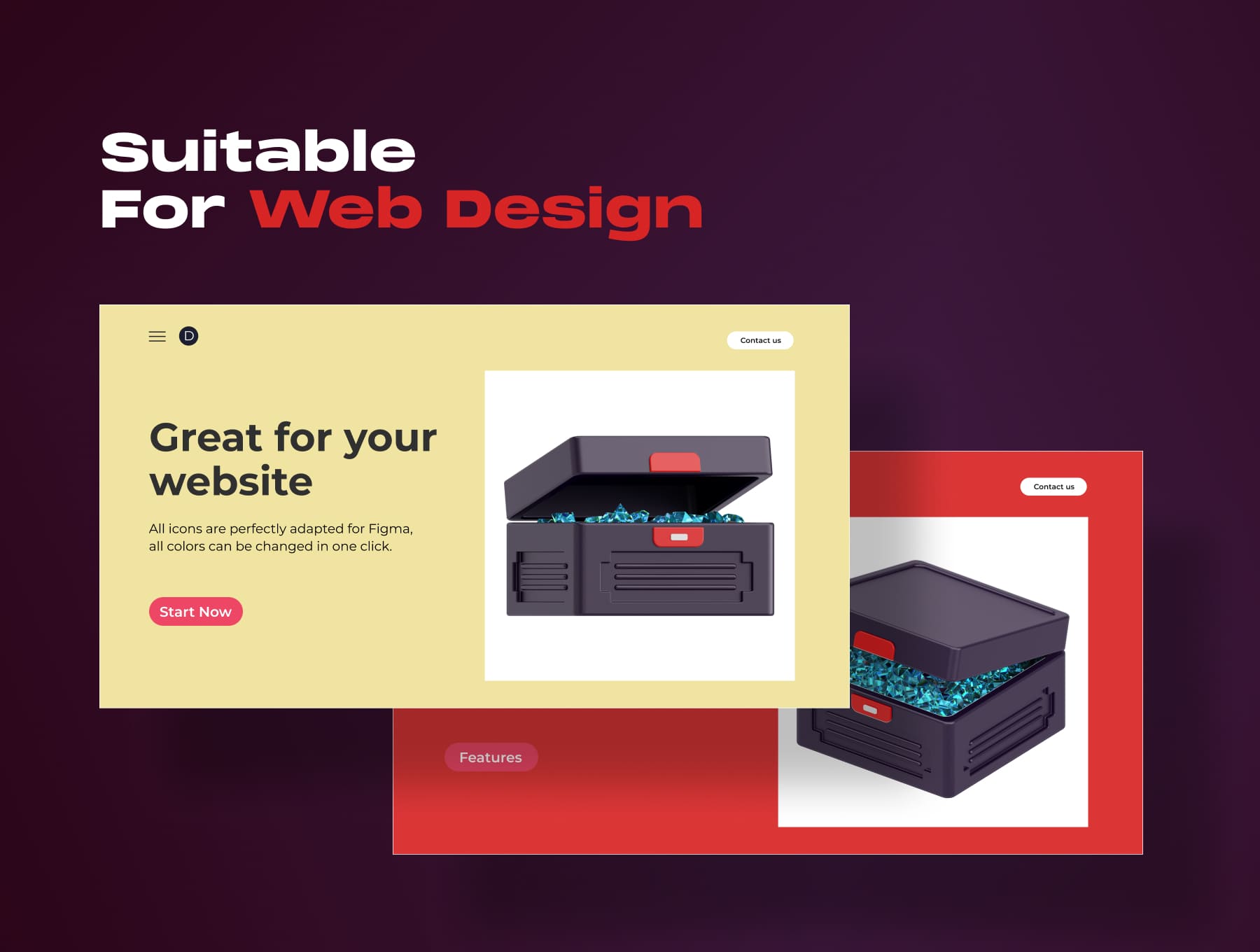 20多个用于网站APP等场景的3D游戏主题图标素材