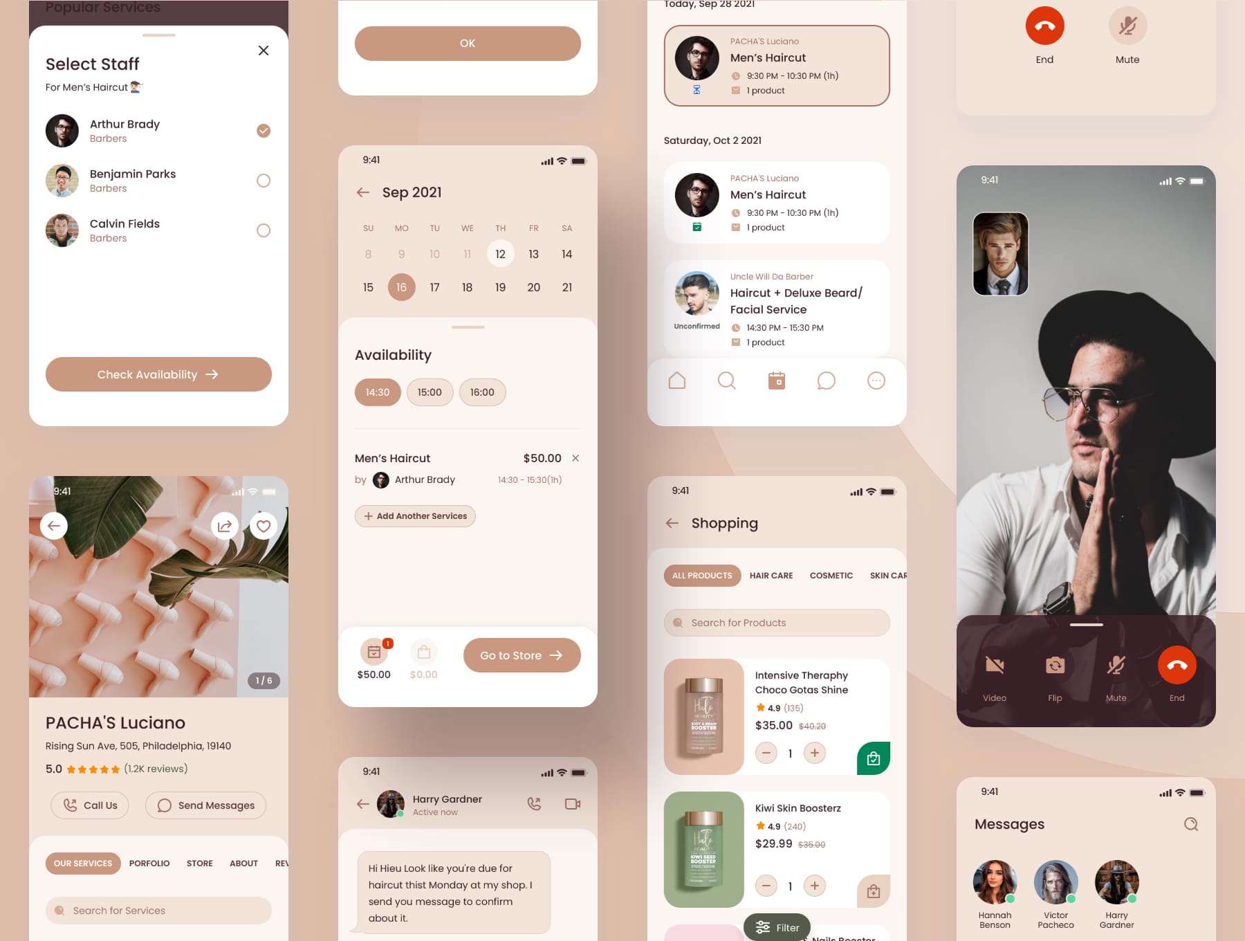 70个美容和健康主题APP UI KIT素材