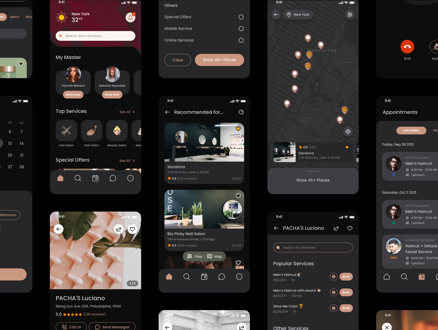 70个美容和健康主题APP UI KIT素材