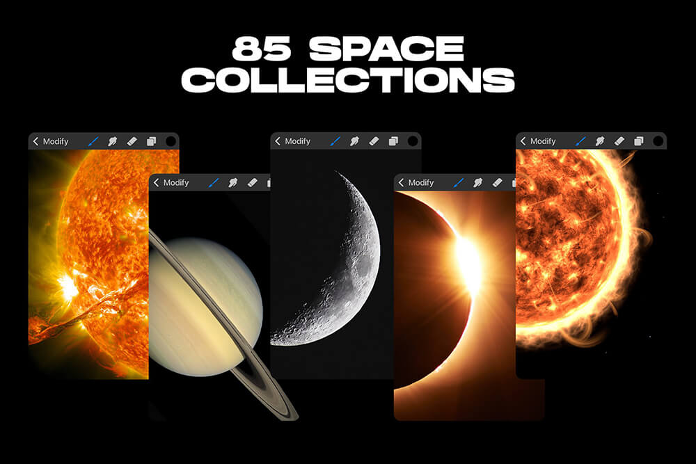 银河星系元素Procreate笔刷素材