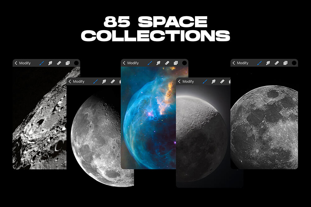 银河星系元素Procreate笔刷素材