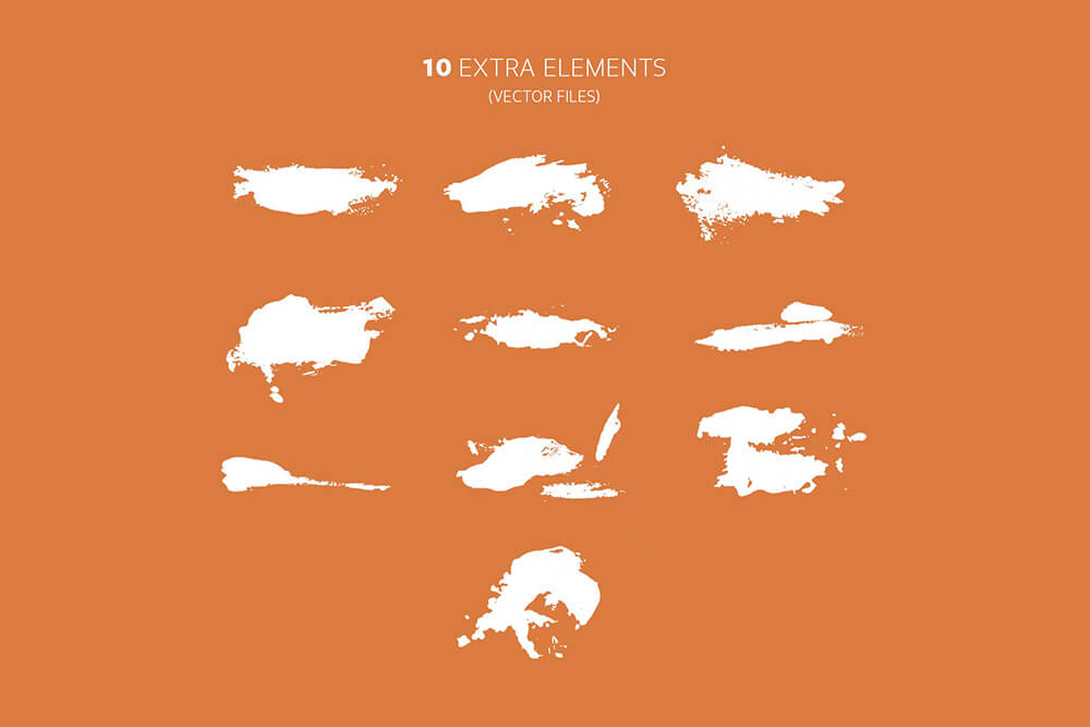 一套用于Procreate的颗粒艺术效果笔刷素材