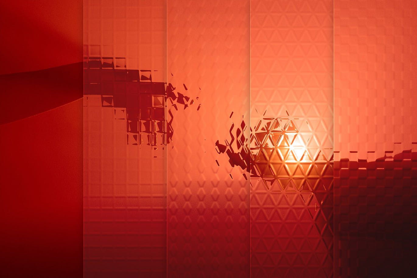 高品质时尚玻璃折射背景底纹纹理PSD素材