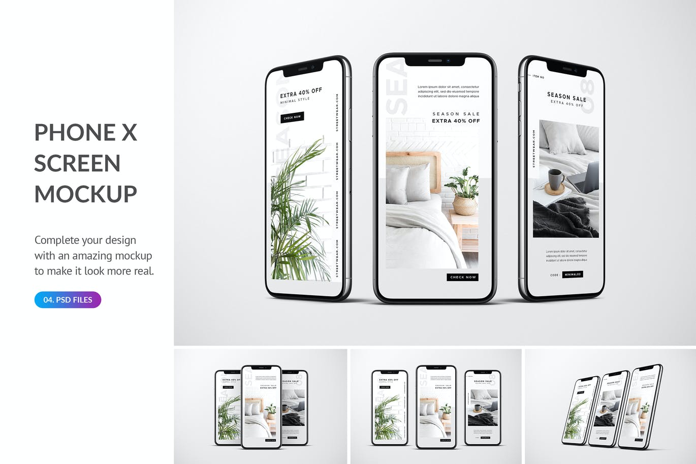 高品质苹果手机UI样机展示模型PSD素材