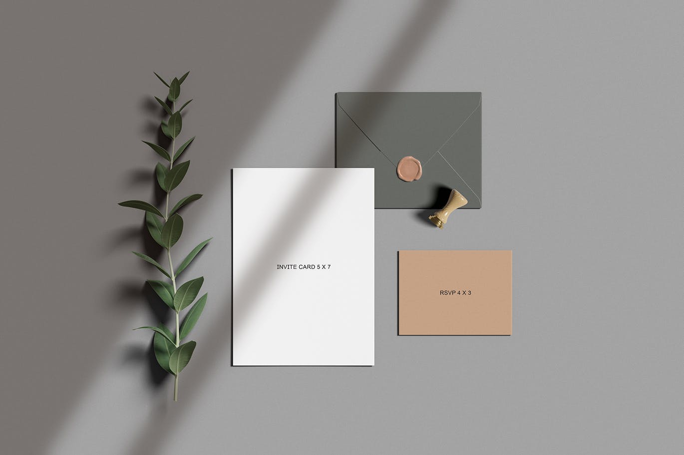 温馨浪漫的婚礼请柬VI设计样机PSD素材包